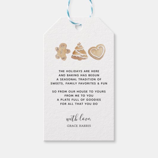 ホリデーグッズ焼いたギフトラベル ギフトタグ (正面)