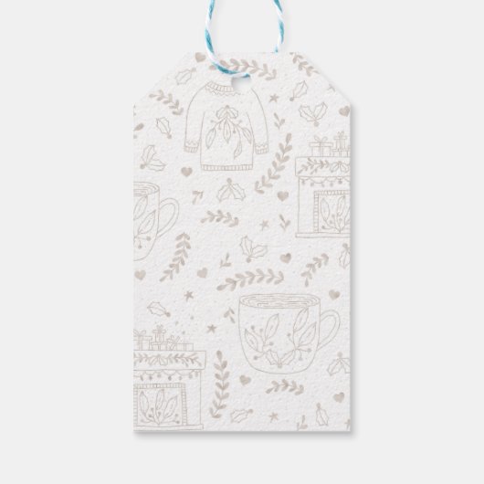 ホリデーグッズ焼いたギフトラベル ギフトタグ (裏面)