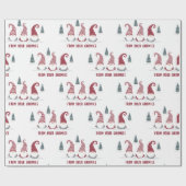 ホリデーグノーミー格言ズインザスノーデザイン ラッピングペーパー (フラット)