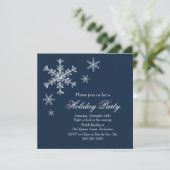 ホリデーグラマーパーティの招待状（ネイビー） 招待状 (スタンド正面)