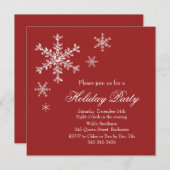 ホリデーグラマーパーティの招待状（赤） 招待状 (正面/裏面)