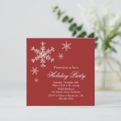 ホリデーグラマーパーティの招待状（赤） 招待状 (スタンド正面)