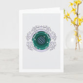 ホリデーグリーティングカード – オーナメント カード (黄色い花)