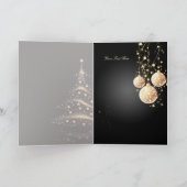 ホリデーグリーティングカード、クリスマスツリー+オーナメント シーズンカード (内部)