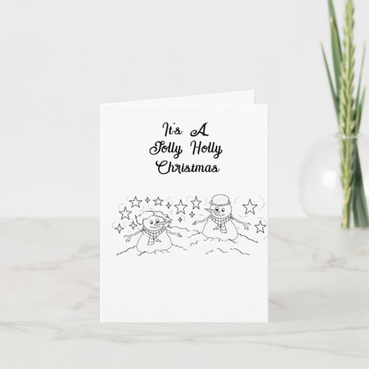 ホリデーグリーティングカード:フロー&ミセスフロスティ シーズンカード (正面)