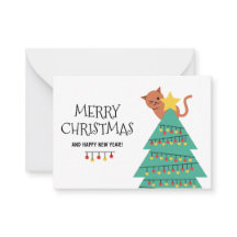 ホリデーグリーティングキャット オーダーメイド クリスマスカード