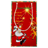 ホリデーグリーティングスサンタスモール抱き枕 スモールペーパーバッグ (正面)