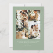 ホリデーグリーティングス ファイブフォト クリスマス セージグリーン (裏面)