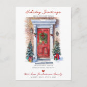 ホリデーグリーティングニューホームドア引越しアナウンス 案内ポストカード (正面)