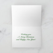 ホリデーグリーティング グリーン&ホワイト クリスマスカード (内部)