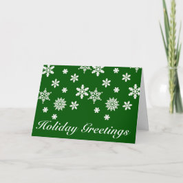 ホリデーグリーティング グリーン&ホワイト クリスマスカード