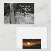 ホリデーグリーティング - タウガノック滝 ノートカード (正面/裏面)