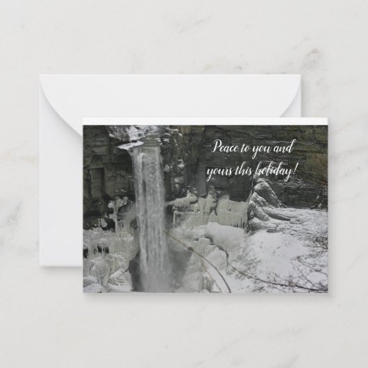 ホリデーグリーティング - タウガノック滝 ノートカード (正面)