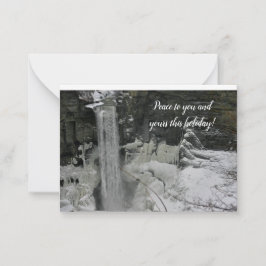 ホリデーグリーティング - タウハノック滝 ノートカード