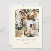 ホリデーグリーティング ファミリーファイブ フォト クリスマス (裏面)