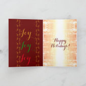 ホリデーグリーティングwクリスマスオーナメントデザイン 空白の シーズンカード (内部)