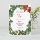 ホリデーグリーンでの楽しいクリスマスパーティー 招待状 (スタンド正面)
