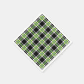 ホリデーグリーンとブラッククリスマスプラモダンイド スタンダードカクテルナプキン (角)