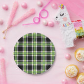 ホリデーグリーンとブラッククリスマスプラモダンイド ペーパープレート (パーティー)