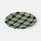 ホリデーグリーンとブラッククリスマスプラモダンイド ペーパープレート (アングル)