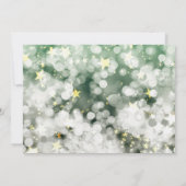 ホリデーグリーンと金ゴールドパーティの招待状 招待状 (裏面)