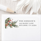 ホリデーグリーンズクリスマスカード住所 シール (インサイチュ)