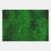 ホリデーグリーンフェイク – フォイル3パック ラッピングペーパーシート (正面3)