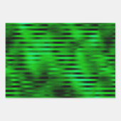 ホリデーグリーンフェイク – フォイル3パック ラッピングペーパーシート (正面)