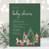 ホリデーグリーンベビーシャワー 招待状