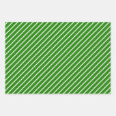 ホリデーグリーンホリーレッドベリー水玉模様パターン ラッピングペーパーシート (正面2)