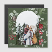 ホリデーグリーンボタニカルフォトアーチクリスマス (正面/裏面)