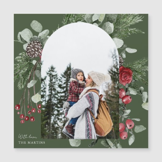 ホリデーグリーンボタニカルフォトアーチクリスマス (正面)
