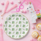 ホリデーグリーンリーアンドベリークリスマスプレート ペーパープレート (パーティー)