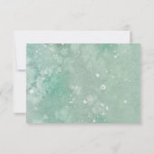 ホリデーグリーンリーウォーターカラーウェディングRSVP 出欠カード (裏面)