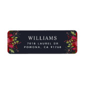 ホリデーグリーンリークリスマス差出人住所 ラベル (正面)