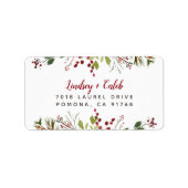 ホリデーグリーンリークリスマス差出人住所 ラベル (正面)