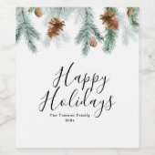 ホリデーグリーンリース ワインラベル (シングルラベル)