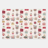 ホリデーグリーンリーベリーズスターズカントリー ラッピングペーパーシート (正面3)