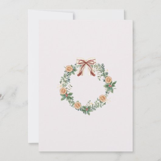 ホリデーグリーンリーミカンクリスマスパーティー 招待状 (裏面)