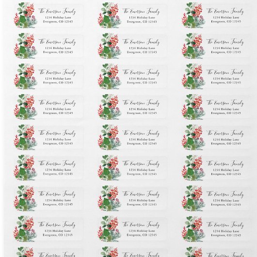 ホリデーグリーンリー差出人住所 ラベル