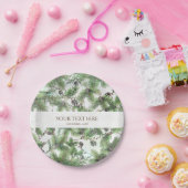 ホリデーグリーン&パインコーンカントリーウィンターウェディング ペーパープレート (パーティー)