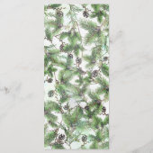 ホリデーグリーン&パインコーンカントリーウィンターカード メニュー (裏面)