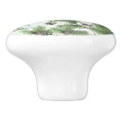 ホリデーグリーン&パインコーンカントリーウィンター素朴 セラミックノブ (側面)