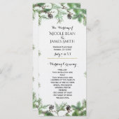 ホリデーグリーン&パインコーンカントリーウェディングプログラム プログラム (正面/裏面)