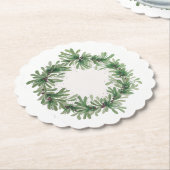 ホリデーグリーン ペーパーコースター (アングル)