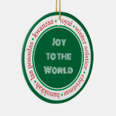 ホリデーグリーン/レッドオーナメント セラミックオーナメント (右)