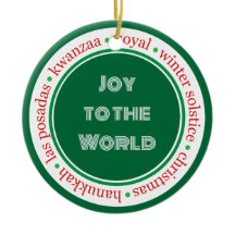 ホリデーグリーン/レッドオーナメント