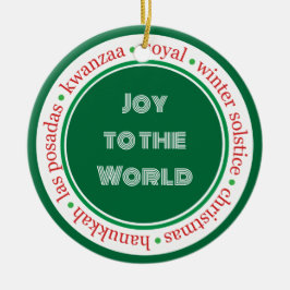 ホリデーグリーン/レッドオーナメント セラミックオーナメント