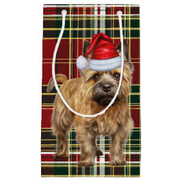 ホリデーケルンとフェスティバルホリデイプレイドクリスマス スモールペーパーバッグ