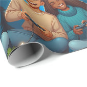 ホリデーゲームナイト – クリスマスラッピング紙 ラッピングペーパー (ロールコーナー)